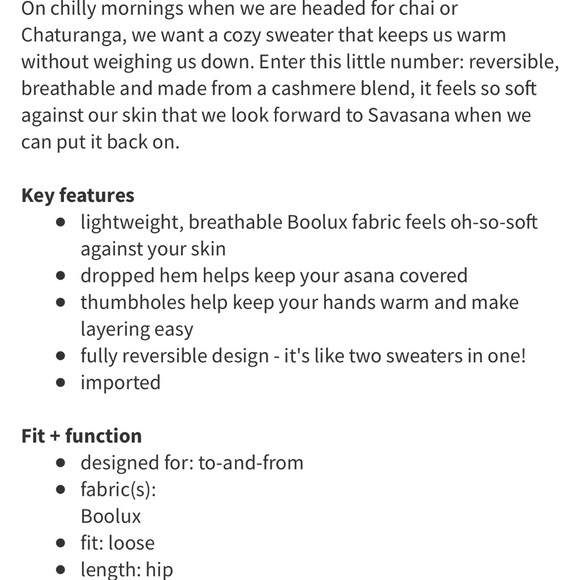 Lululemon Pure Balance Sweater Reversible - Picture 11 of 11